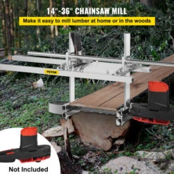 Portable Chainsaw Mill Planking Milling From 14" To 36" Guide Bar -Garden Care 74438189 2