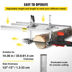 Portable Chainsaw Mill Planking Milling From 14" To 36" Guide Bar -Garden Care 74438189 4