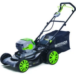 Warrior Eco Power Equipment 60V Performance Plus Battery Operated 50cm Self Propelled Lawn Mower – Cordless, Fast Charge, 60L Capacity, Brushless Motor, Low Noise – With Battery And Charger