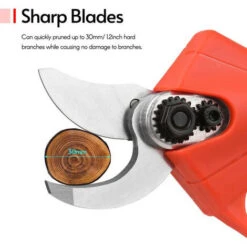 48V Cordless Electric Pruning Shears Portable Garden Shears Tree Cutter Lopper With Lithium Battery Adapter For Gardening, Black - Black -Garden Care 75259767 3