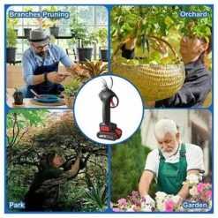 Electric Pruning Shears, 21VF Rechargeable Professional Cordless Electric Pruning Shears For Gardens Parks Farms Greenhouses, One Battery With Storage Box EU Plug - No Extra Blade -Garden Care 75985590 4