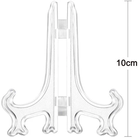 12 Pieces Plastic Easels Plate Holders, Plate Holders, Folding Plates, Display Stands For Displaying Collectible Plates, Bowl Holders, Books, Plates, DVDs, Picture 7 12 Pieces Plastic Easels Plate Holders, Plate Holders, Folding Plates, Display Stands For Displaying Collectible Plates, Bowl Holders, Books, Plates, DVDs, Picture - Image 5