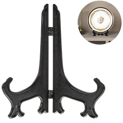 12 Pieces Plastic Easels Plate Holders, Plate Holders, Folding Plates, Display Stands For Displaying Collectible Plates, Bowl Holders, Books, Plates, DVDs, Picture 4 12 Pieces Plastic Easels Plate Holders, Plate Holders, Folding Plates, Display Stands For Displaying Collectible Plates, Bowl Holders, Books, Plates, DVDs, Picture - Image 2