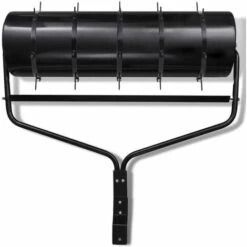 Black Garden Lawn Roller With 5 Aerator Strips 30cm -Garden Care 79304221 4