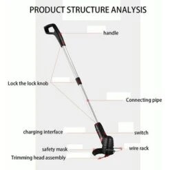 Cordless Electric Lawn Mower With Battery Portable And Extendable Cordless Lawn Mower For Patio Garden -Garden Care 80159673 3