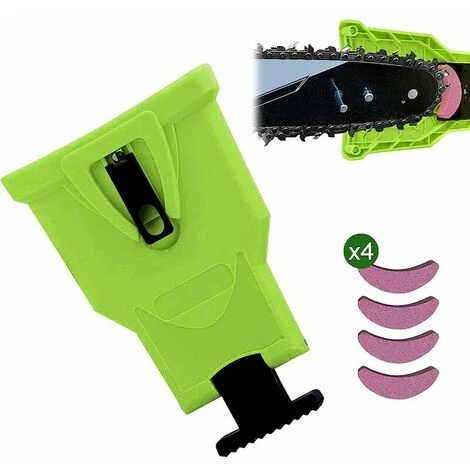 Chain Sharpener For Chainsaw, Weeder Chain, With 4pcs Replaceable Whetstone (Green) 3 Chain Sharpener For Chainsaw, Weeder Chain, With 4pcs Replaceable Whetstone (Green)