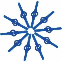 10 Pieces Lawn Mower Blades Garden Mower Accessories, Plastic Replacement Blades, Garden Tools, Small Hole 5mm, For Garden Lawn Mower, Cordless Edger(Blue)