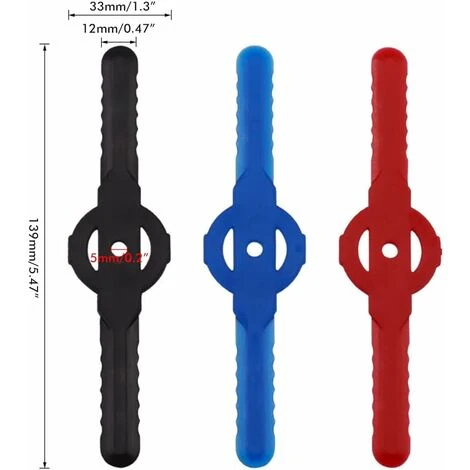 10 Pieces Lawn Mower Blades Garden Mower Accessories, Plastic Replacement Blades, Garden Tools, Small Hole 5mm, For Garden Lawn Mower, Cordless Edger(Blue) 4 10 Pieces Lawn Mower Blades Garden Mower Accessories, Plastic Replacement Blades, Garden Tools, Small Hole 5mm, For Garden Lawn Mower, Cordless Edger(Blue) - Image 2