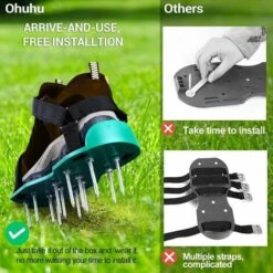 Lawn Aerator Sandals, Lawn Shoes, Lawn Aerator Lawn Scarifier Lawn Scarifier Nails Shoes For Your Lawn -Garden Care 86193036 4