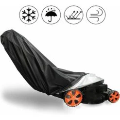 Mower Cover, Oxford 210D Waterproof Outdoor/Indoor Mower Cover With Drawstring Pouch, 193 X 112 X 64cm -Garden Care 86410160 3