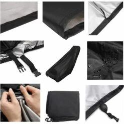 Mower Cover, Oxford 210D Waterproof Outdoor/Indoor Mower Cover With Drawstring Pouch, 193 X 112 X 64cm -Garden Care 86410160 5