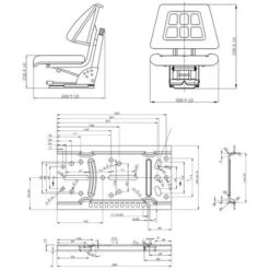 Tractor Seat With Suspension Black VidaXL -Garden Care 8643581 3