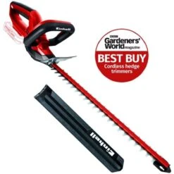 Einhell Power X-Change Cordless Hedge Trimmer - 18 Inch (46cm) - Laser Cut Steel With Wall Mount - Body Only - GE-CH 1846 Li-Solo