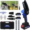 Brushless Electric Chainsaw Saw Cutter Tree Wood Branches Power Equipment 600W + 2PCS 1500mAh Li-ion Battery -Garden Care 87197558 1