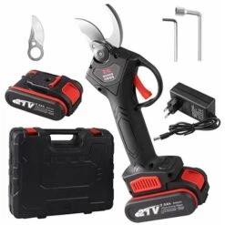 Electric Pruning Shears, 21VF Rechargeable Professional Cordless Electric Pruning Shears For Gardens Parks Farms Greenhouses, One Battery With Storage Box EU Plug - No Extra Blade