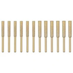 Saw Chain Sharpener Diamond Chainsaw Sharpener Titanium Coated Burr Stone File Diamond Sharpening Discs For Chainsaw Stone Jewerly Wood 12pcs 3/16 Inch