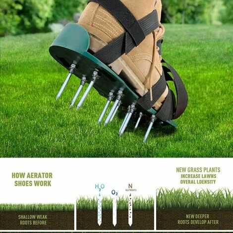 Universal Size Manual Lawn Aerator With 2 Adjustable Straps With Secure Buckles, Aerating Shoes For Effectively Aerating Lawn Soil 4 Universal Size Manual Lawn Aerator With 2 Adjustable Straps With Secure Buckles, Aerating Shoes For Effectively Aerating Lawn Soil - Image 2