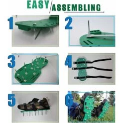 Lawn Aerator Shoes - Lawn Aerating Shoes Lawn Aerator Sandals Lawn Aerator Scarifier（green） -Garden Care 90736983 3