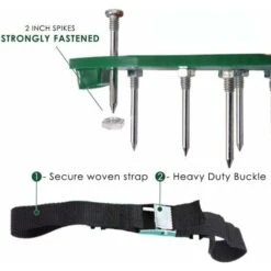 Lawn Aerator Shoes - Lawn Aerating Shoes Lawn Aerator Sandals Lawn Aerator Scarifier（black） -Garden Care 90740190 3