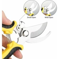 Pruners - Professional 2cr13 Stainless Steel Garden Shears (Yellow Pruners) -Garden Care 90740240 4