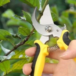 Pruners - Professional 2cr13 Stainless Steel Garden Shears (Yellow Pruners) -Garden Care 90740240 5