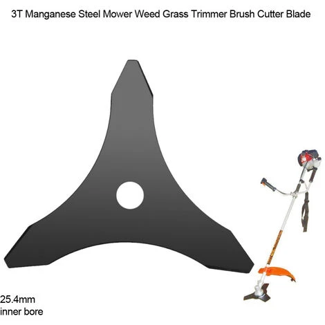 2 Pcs Lawn Mower Blade 3 Tooth Tool 25.4mm Diameter Weeder Cutter Metal Blade 6 2 Pcs Lawn Mower Blade 3 Tooth Tool 25.4mm Diameter Weeder Cutter Metal Blade - Image 4