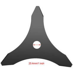 2 Pcs Lawn Mower Blade 3 Tooth Tool 25.4mm Diameter Weeder Cutter Metal Blade 11 2 Pcs Lawn Mower Blade 3 Tooth Tool 25.4mm Diameter Weeder Cutter Metal Blade -Garden Care 90740259 5