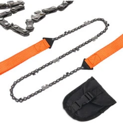 Outdoor Pocket Chainsaw (11 Teeth) Portable Handsaw, Orange