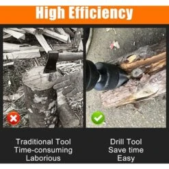 FlkwoH Log Splitter Drilling Cone 42mm And 32mm, Wood Splitter, Wood Conical Screw For Stepped Drill Firewood Cutter Log Splitter Steel Cone High Speed Drill -Garden Care 92346655 3