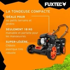 FUXTEC Petrol Lawnmower - Cutting Width 41cm - 80cc - Push Lawnmower - Grass Collector 45L - FX-RM4180 -Garden Care 92352173 5