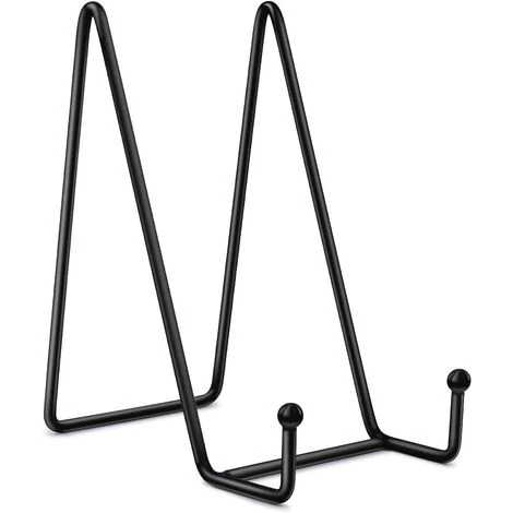 Plate Holders For Displays - Black Iron Easel - Display Racks - Metal Frame Holders - Photo Holders, Pictures, Decorative Plates And Table Art 3 Plate Holders For Displays - Black Iron Easel - Display Racks - Metal Frame Holders - Photo Holders, Pictures, Decorative Plates And Table Art