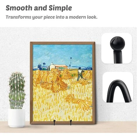 Plate Holders For Displays - Black Iron Easel - Display Racks - Metal Frame Holders - Photo Holders, Pictures, Decorative Plates And Table Art 4 Plate Holders For Displays - Black Iron Easel - Display Racks - Metal Frame Holders - Photo Holders, Pictures, Decorative Plates And Table Art - Image 2