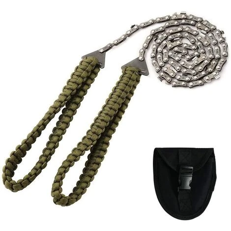 Pocket Chainsaw, 36 Inch Long Handsaw Chain With Paracord Handle And Survival Bracelet Kit For Camping Survival Gear 3 Pocket Chainsaw, 36 Inch Long Handsaw Chain With Paracord Handle And Survival Bracelet Kit For Camping Survival Gear