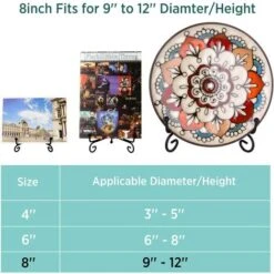 2 Pack Upgraded Non-slip Plate Holder Display Stand, Photo Frame Stand Holder, Easel Display Stand, Book Display Stand -Garden Care 92866670 3