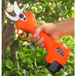 Battery Operated Pruner, Electric Pruner Cordless Electric Branch Scissors With Brushless Motor Pack Of 1 Rechargeable 2Ah Lithium, 25mm Cutting Diameter (Orange) 11 Battery Operated Pruner, Electric Pruner Cordless Electric Branch Scissors With Brushless Motor Pack Of 1 Rechargeable 2Ah Lithium, 25mm Cutting Diameter (Orange) -Garden Care 93292542 5
