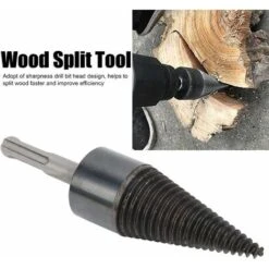 Wood Cone Punch Drill Bit, Firewood Cutting Tools Wood Split Tool Wood Splitting Cone Log Splitter Electric For Hickory For Plane Tree -Garden Care 93339361 3