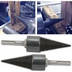 Wood Cone Punch Drill Bit, Firewood Cutting Tools Wood Split Tool Wood Splitting Cone Log Splitter Electric For Hickory For Plane Tree -Garden Care 93339361 5