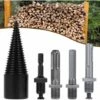 FlkwoH Wood Splitter Log Splitter Conical Wood Splitter For Wood Drill And Wood Cutter Durable Splitting Screw Cone Wood Chipper Tool With 5 Handles (38mm) -Garden Care 93446980 1