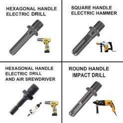 FlkwoH Wood Splitting Drill Bit, Wood Splitter Drill, Conical Drill Bit For Wood Splitting, Wood Grinding Tool Cone Screw Splitting, Log Splitter With 4 Drill Handles Wood Splitting,38mm -Garden Care 93451444 4