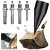 FlkwoH Wood Splitting Drill Bit,Wood Splitting Drill Bit,Taper Drill Bit,Conical Wood Splitter,Durable Splitting Screw Cone Wood Chipper Tool With 4 Drill Handles (42mm) -Garden Care 93451628 1