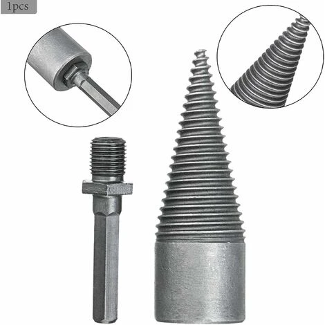 FlkwoH Wood Splitter Drill Screw Drill Bit Firewood Drill Bit Splitter Bits Cone Steel Wood Splitter Drill Bits Drill For Log Splitter Firewood Hex Shank Cone (1 Piece) 4 FlkwoH Wood Splitter Drill Screw Drill Bit Firewood Drill Bit Splitter Bits Cone Steel Wood Splitter Drill Bits Drill For Log Splitter Firewood Hex Shank Cone (1 Piece) - Image 2