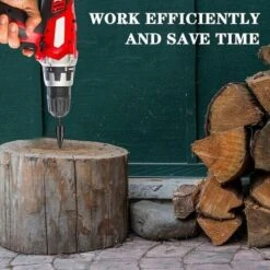 FlkwoH Wood Drill Bit For Splitting Wood - Wood Splitter Screw Taper Log Splitter Drill With 3 Handles Square/Round/Hexagonal, For Wood Cutter, Wood Splitter -Garden Care 93453985 3