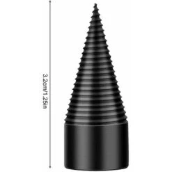 FlkwoH Wood Drill Bit For Splitting Wood - Wood Splitter Screw Taper Log Splitter Drill With 3 Handles Square/Round/Hexagonal, For Wood Cutter, Wood Splitter -Garden Care 93453985 4