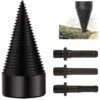 FlkwoH Wood Splitting Drill Bit, Firewood Machine Log Splitter, Drill Screw Cone Log Splitter Easy To Split Wood, Wood Chipper Tool With 3 Drill Handles -Garden Care 93456809 1