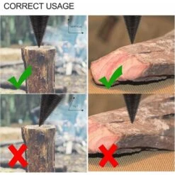 FlkwoH Wood Splitting Drill Bit, Firewood Machine Log Splitter, Drill Screw Cone Log Splitter Easy To Split Wood, Wood Chipper Tool With 3 Drill Handles -Garden Care 93456809 5