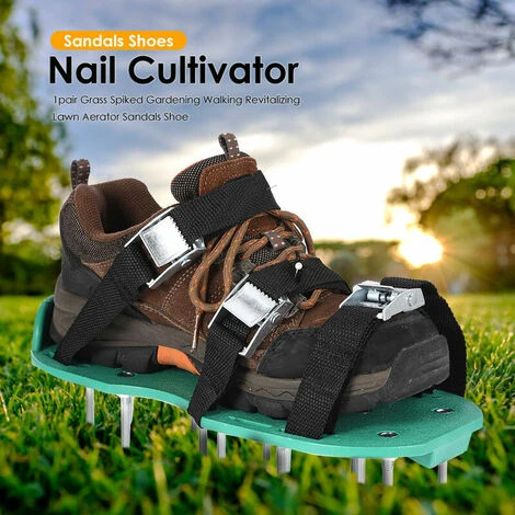 Grass Spiked Gardening Walking Revitalizing Lawn Aerator Sandals Nail Shoes Tool Nail Cultivator Yard Garden Tool 4 Grass Spiked Gardening Walking Revitalizing Lawn Aerator Sandals Nail Shoes Tool Nail Cultivator Yard Garden Tool - Image 2