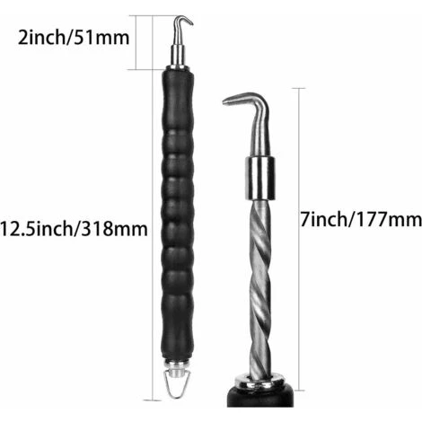 2 Pcs Fil Twister Crochet Pour Barres D&39Armature Semi-Automatique, Béton En Métal Torsions Clôture Cerclage Outils Pour Réduire La Fatigue Des Mains - Crochet Courbé Et Droit 4 2 Pcs Fil Twister Crochet Pour Barres D&39Armature Semi-Automatique, Béton En Métal Torsions Clôture Cerclage Outils Pour Réduire La Fatigue Des Mains - Crochet Courbé Et Droit - Image 2