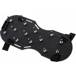 Pair Lawn Shoes Aerator Garden Grass Lawn Pointed Spiked Sandals Strap Maintenance Garden Tools Black -Garden Care 94621975 2