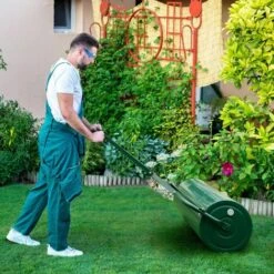 113L Metal Garden Lawn Roller Water Sand Filled Drum Grass Roller Tow Behind -Garden Care 95361420 3