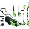 5 Piece Cordless Garden Power Tool Set With Chargers&Batteries VidaXL